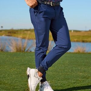 $158 Greyson Golf Montauk Jogger Size 34x30 Mens Maltese Blue Performance Pants